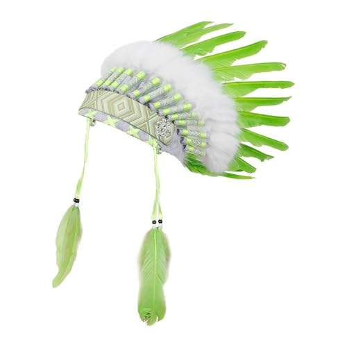Nishiyuenyi Indischer Künstlicher Federkopfschmuck, Kostüm Haar Accessoires, Kopfschmuck von Nishiyuenyi