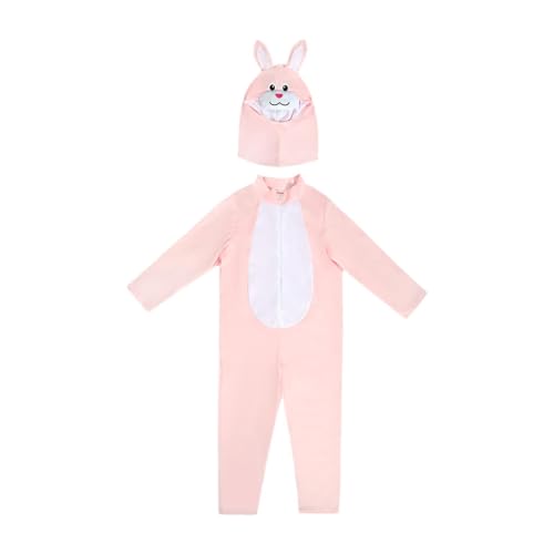 Nishiyuenyi Kaninchenkostüm für Kinder, Kaninchen-Outfit für Party- und Bühnenauftritte, Rosa, S von Nishiyuenyi
