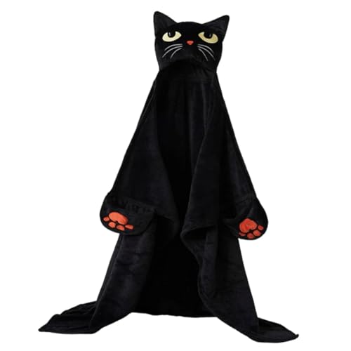 Nishiyuenyi Kürbis Kostüm Kapuzenoverall Ganzkörperanzug Rollenspielkostüm Festliche Kleidung Lustiger Umhang mit Kapuze für Mottopartys Und Cosplay Events, Schwarz von Nishiyuenyi