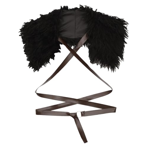 Nishiyuenyi Mittelalterlicher Schal für Herren, Vintage-Stil, Kunstpelz, Umhang für Maskenbälle, Partys, Fantasy-Events, Schwarz Nishiyuenyi Mittelalterlicher Schal für Herren, Vintage-Stil, Kunstpelz, Umhang für Maskenbälle, Partys, Fantasy-Events, Schwarz von Nishiyuenyi