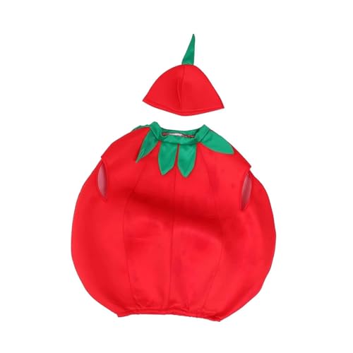 Nishiyuenyi Tomatenkostüm für mit Hut für Partyzubehör, Rollenspiele, Karneval, 120 von Nishiyuenyi