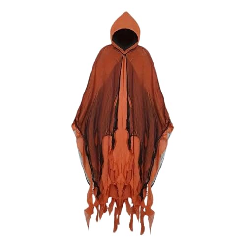 Nishiyuenyi Umhang mit Kapuze, Reaper, Cosplay Cape für Männer und Frauen, Erwachsene, Unisex, Orange Nishiyuenyi Umhang mit Kapuze, Reaper, Cosplay Cape für Männer und Frauen, Erwachsene, Unisex, Orange von Nishiyuenyi