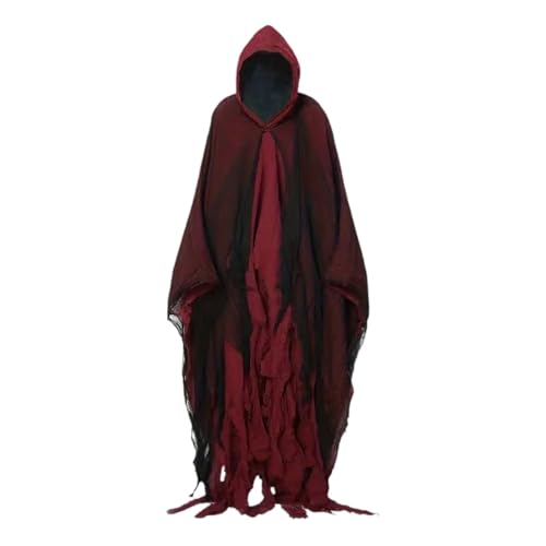 Nishiyuenyi Umhang mit Kapuze, Reaper, Cosplay Cape für Männer und Frauen, Erwachsene, Unisex, Rot Nishiyuenyi Umhang mit Kapuze, Reaper, Cosplay Cape für Männer und Frauen, Erwachsene, Unisex, Rot von Nishiyuenyi