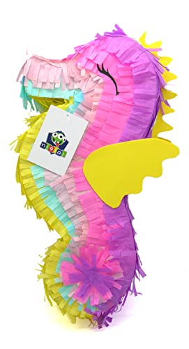 Nislai® Seepferdchen Pinata | Ideal für die Mädchen Geburtstag Party | Pinata Geburtstag | Perfekt als Pinata Geschenk | Für Geburtstag oder als Deko Party | (mini) u. 40x20x10 cm von Nislai