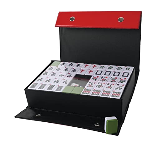 Nisorpa 3x2.25 cm chinesisches Majong-Set, solide Struktur, leicht zu lesen, Mah-Jongg-Spiel, 144-teiliges mittelgroßes Mahjong-Fliesen-Set, Partys, Familienspiele von Nisorpa