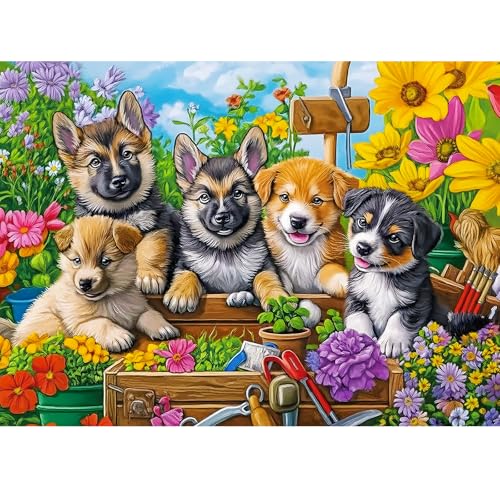 300 Teile Puzzles für Erwachsene - Hund im Garten Puzzle für Erwachsene Kinder Ältere - Recyclingpapier Puzzle 300 Teile - Glänzende, stabile Teile Herausforderndes Familienspiel Tolle Geschenkidee 300 Teile Puzzles für Erwachsene - Hund im Garten Puzzle für Erwachsene Kinder Ältere - Recyclingpapier Puzzle 300 Teile - Glänzende, stabile Teile Herausforderndes Familienspiel Tolle Geschenkidee von Nitktaia