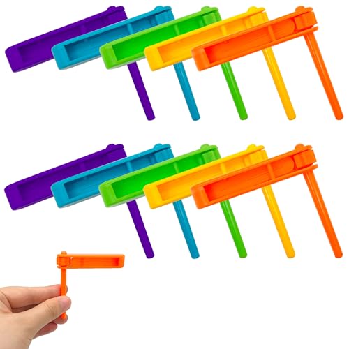 Niuhong 10 Pcs Spinning Krachmacher Ratsche Noise Ratchet Party Lärmmacher Geräusche Maker Rassel Musikinstrument Spiele Requisiten Sportveranstaltungen Karnevalsumzug Feierlichkeiten (Kunststoff) von Niuhong