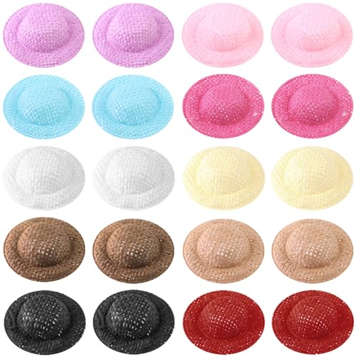 Niuhong 20 Pcs Formelle Mini-Hüte Handwerk Zylinderhut Klein Top Weinflache Mützen Set Miniatur Zylinder Magier Hüte Schneemann Niedliche Kleiner Hut DIY Minihüte Weihnachts Festivaldekoration (B) von Niuhong