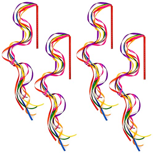 Niuhong 4 Pcs Regenbogen Bänder Stick Tanzbänder Wirbelband Geschicklichkeit Baton Stange Schwungband Stab Mädchen Tanz Band Kunst Tänze Streamer Jongliertücher Für Kinder Rainbow Ribbon Stick Niuhong 4 Pcs Regenbogen Bänder Stick Tanzbänder Wirbelband Geschicklichkeit Baton Stange Schwungband Stab Mädchen Tanz Band Kunst Tänze Streamer Jongliertücher Für Kinder Rainbow Ribbon Stick von Niuhong
