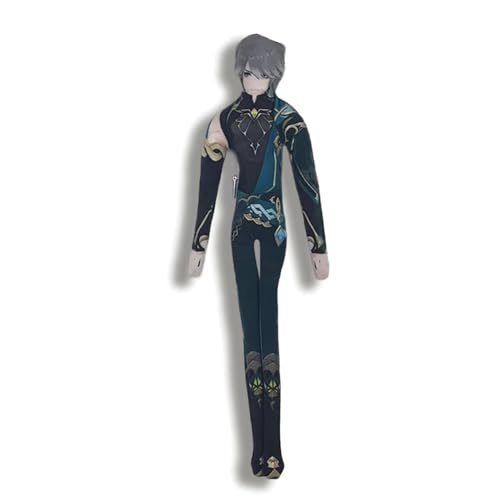 Niukaisi Anime Alhaitham Plüsch, drehbar mit beweglichen Gliedmaßen, Alhaitham, lustige Figur, Mini-Piilow-Kissenanhänger, abstraktes Ornament, Dekoration, 30 cm von Niukaisi