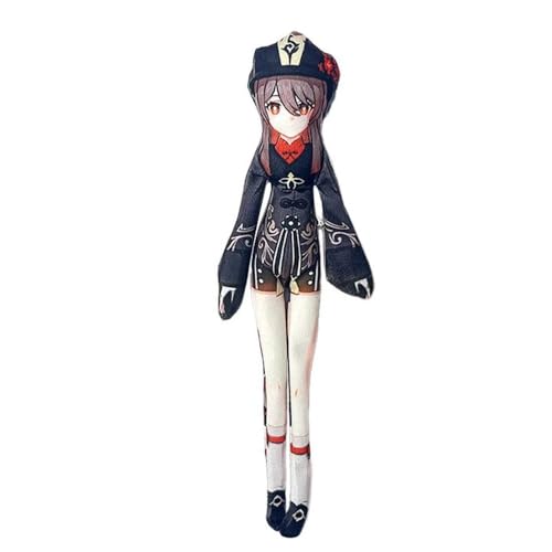 Niukaisi Anime Hu Tao Plüsch drehbar mit beweglichen Gliedmaßen Hu Tao Lustige Figur Mini Piilow Kissen Anhänger Abstraktes Ornament Dekor 30 cm von Niukaisi