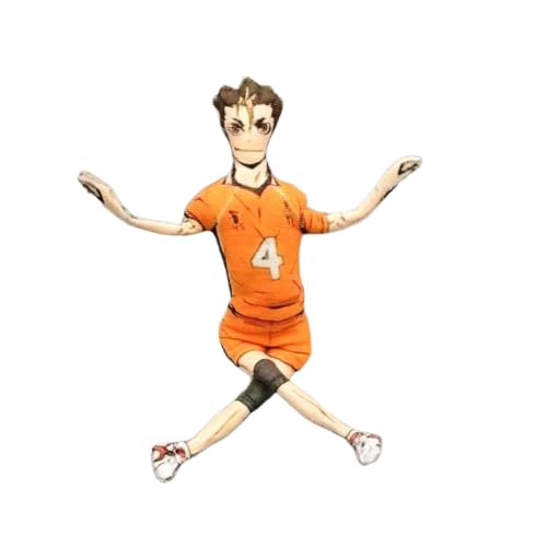 Niukaisi Anime Plüsch Yu Nishinoya Figur, weich gefüllt, lustiges Kissen mit beweglichen Gliedmaßen, Schlafzimmer, Desktop-Dekoration, lustige Geschenke für Fans, 28 cm von Niukaisi