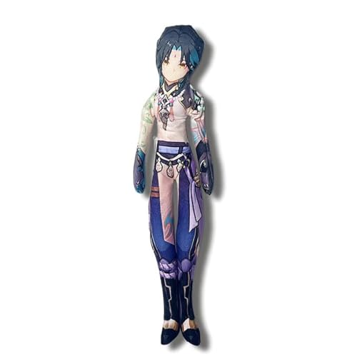 Niukaisi Anime Xiao Plüsch, drehbar mit beweglichen Gliedmaßen, Xiao, lustige Figur, Mini-Piilow-Kissenanhänger, abstraktes Ornament, Dekoration, 30 cm von Niukaisi