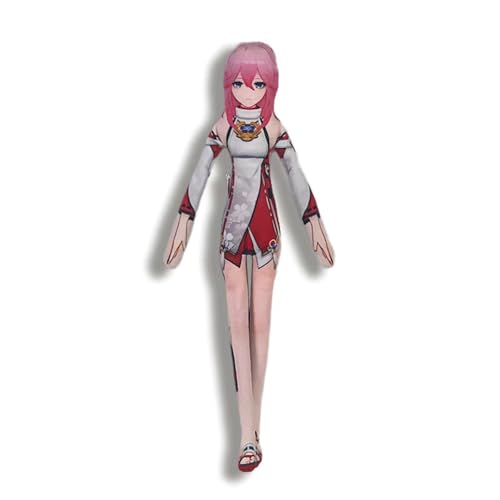 Niukaisi Anime Yae Miko Plüsch, drehbar mit beweglichen Gliedmaßen, Yae Miko, lustige Figur, Mini-Piilow-Kissenanhänger, abstraktes Ornament, Dekoration, 30 cm von Niukaisi