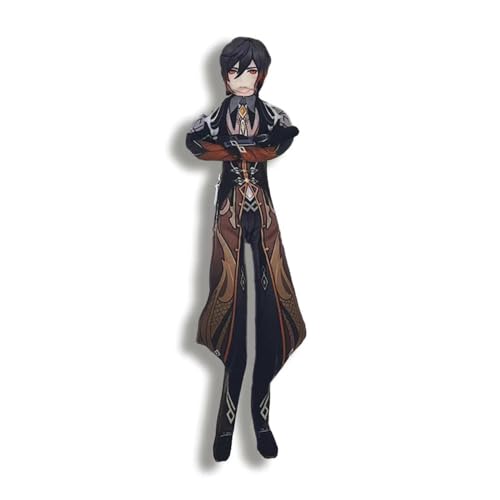 Niukaisi Anime Zhong Li Plüsch drehbar mit beweglichen Gliedmaßen Zhong Li Lustige Figur Mini Piilow Kissen Anhänger Abstraktes Ornament Dekor 30 cm von Niukaisi
