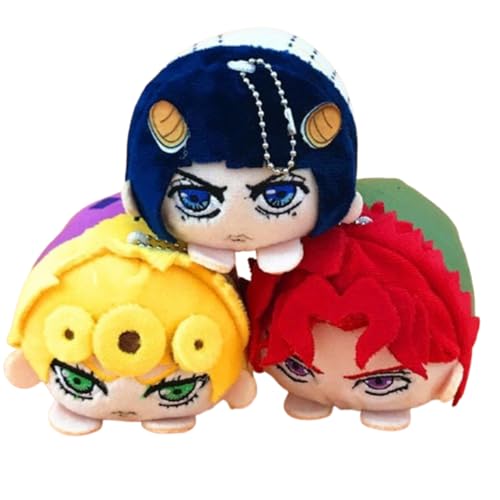 Niukaisi Giovanna Bruno Bucciarati Plüsch-Kakyoin Noriaki, 10 cm, Anime-Taschen-Anhängerkissen, PP-Baumwolle, weich, gefüllt, Heimschmuck von Niukaisi