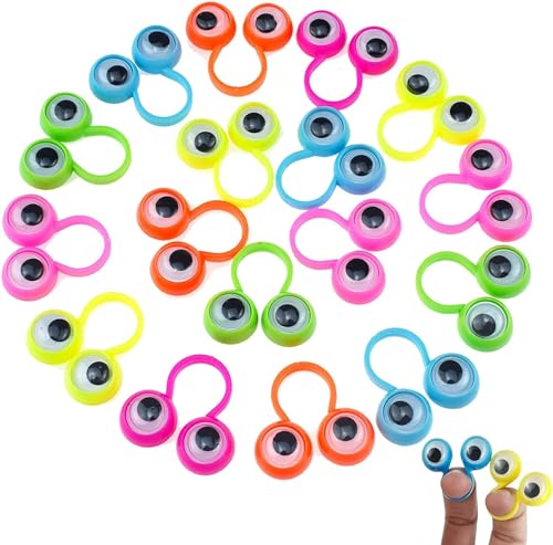 48 Stücke Augen Fingerpuppen, Auge Finger Spielzeug, fingerpuppen, Ideal für Kinder, Partygeschenke für Jungen und Mädchen (Gelegentliche Farbe) von Niumowang