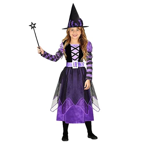 Mädchen Hexenkostüm, Hexenkostüm für Mädchen, Kinder Halloween Kostüm Mädchen Hexe, hexenhut kinder, Halloween-Hexenkleid, violett hexen kostüm, Halloween Karneval Party Kleid mit Hut für Kinder (XXL) Mädchen Hexenkostüm, Hexenkostüm für Mädchen, Kinder Halloween Kostüm Mädchen Hexe, hexenhut kinder, Halloween-Hexenkleid, violett hexen kostüm, Halloween Karneval Party Kleid mit Hut für Kinder (XXL) von Niumowang