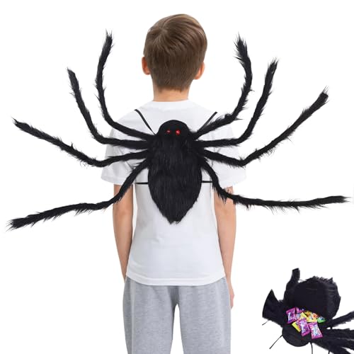 Niuoppy Spinnenflügel Kinder mit Tasche, Neuheit Spinnenflügel Kostüm für Kinder, Halloween Verkleidung Kostüm (Stil 1) von Niuoppy