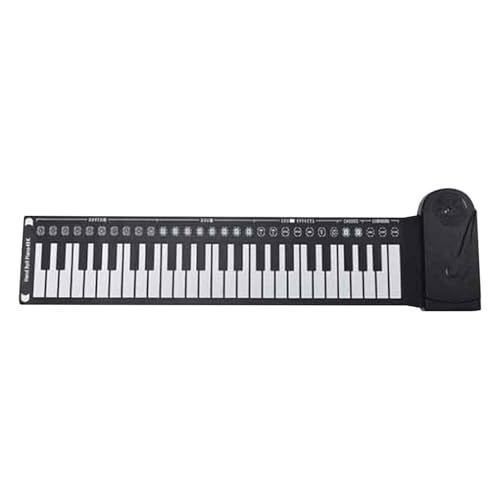 Aufrollbare Klaviermatte - Aufrollbares Klavier Für Kinder, Tragbare Faltbare Handrollen-Musiktastatur, Musiktastatur Mit 49 Tasten, Lernspielzeug Für Kinder, Anfänger, Erwachsene, Geschenk, von Nixiara