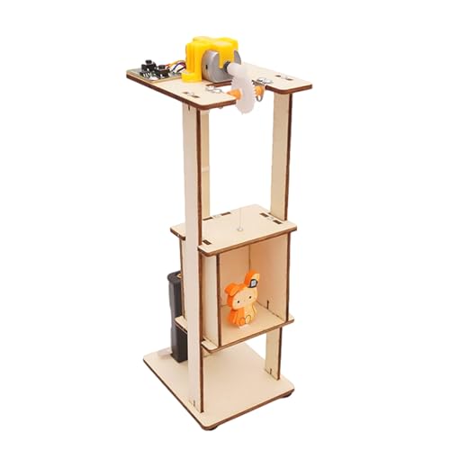 Aufzugsspielzeug - STEM Educational Elevator Lift Model Kit, Wissenschaftsexperiment Building Set | Brain Storming Worm Gear Drive, Selbstverriegelungsmechanismus, Motorisiertes Konstruktionskit F von Nixiara
