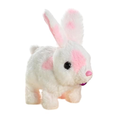 Bunny Realistisches Plüschtier – realistisches Kaninchen-Plüschtier in Bewegung | Interaktive Plüschscheibe aus interaktivem Plüsch, Kaninchen, Bell, Ostern aus Plüsch, Bunny Toys für die von Nixiara