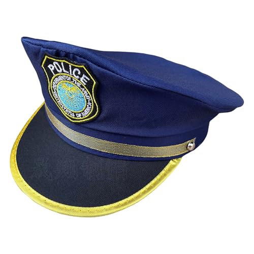 Cop -Hut -Kinder - Polizeikappe, Offiziershut | Einstellbare Tat -Spiele -Kopfbedeckung Für Mädchen, Rollenspielkostüm Für Dress -up, Halloween -Party -Outfit, Law Enforcement Accessoire Für Co von Nixiara