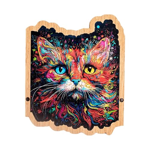Holzkatze Puzzle - Verbesserung Der Fähigkeit Animal Puzzler, Katzenformspielzeug | Handgefertigter Hirnteaser -Spiel, Puzzle Im -Stil Für Kinder, Reiseaktivitäten Für Kleinkinder, Bildungs Holzkatze Puzzle - Verbesserung Der Fähigkeit Animal Puzzler, Katzenformspielzeug | Handgefertigter Hirnteaser -Spiel, Puzzle Im -Stil Für Kinder, Reiseaktivitäten Für Kleinkinder, Bildungs von Nixiara