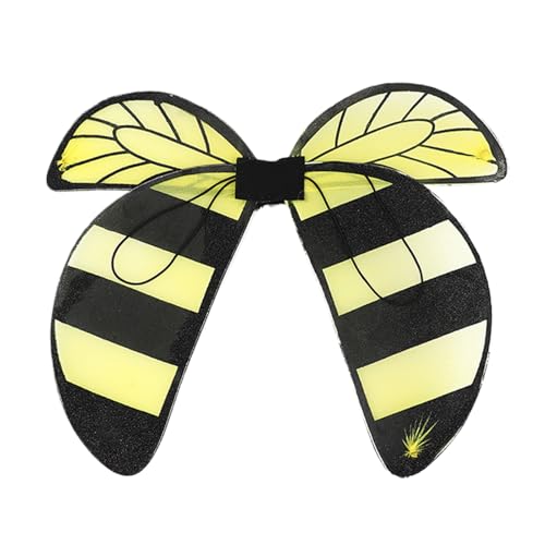 Kleinkindbienenflügel Set - Weicher Schulterflügel, Gelbes Schwarzes Umhang | Weit Verbreitete Girl Boy Fairy Wings Für Schulanzug, Karnevalsparade, Kreative Rollenspielkleidung Für Kinder Lustige Out Kleinkindbienenflügel Set - Weicher Schulterflügel, Gelbes Schwarzes Umhang | Weit Verbreitete Girl Boy Fairy Wings Für Schulanzug, Karnevalsparade, Kreative Rollenspielkleidung Für Kinder Lustige Out von Nixiara