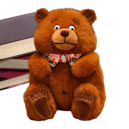 Nixiara Bear Plush Toy, niedlicher Teddybär, niedliches Plüschtier mit braunem Bär, Schlafpuppe, Cartoon-Puppe für Kinder, weicher und kuscheliger Begleiter für das Wohnzimmer auf dem Schreibtisch Nixiara Bear Plush Toy, niedlicher Teddybär, niedliches Plüschtier mit braunem Bär, Schlafpuppe, Cartoon-Puppe für Kinder, weicher und kuscheliger Begleiter für das Wohnzimmer auf dem Schreibtisch von Nixiara