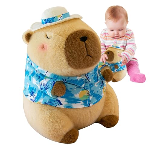 Nixiara Capybara Kissen – niedliches Tier Capybara, Soft Capybara realistisch | Capybara Guinea Pig Soft Birthday Toys, realistisch, weich, Spielzeit Capybara, Plüschtier für das Sofa von Nixiara