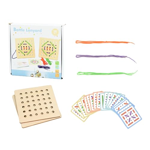 Nixiara Fadenspielzeug - Schnürung, Holzrätsel | Verbessert Die Konzentration Feinmotorische Fähigkeiten Spielzeug Kinder Alter 3+, Kleinkindaktivität Frühes Entwicklungstool, Ruhiges Spielen Für B Nixiara Fadenspielzeug - Schnürung, Holzrätsel | Verbessert Die Konzentration Feinmotorische Fähigkeiten Spielzeug Kinder Alter 3+, Kleinkindaktivität Frühes Entwicklungstool, Ruhiges Spielen Für B von Nixiara