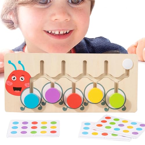 Nixiara Farbübereinstimmungs-Puzzle, Farbsortierspielzeug aus Holz, Puzzlespielzeug in verschiedenen Farben, Labyrinth Caterpillar für die von Nixiara