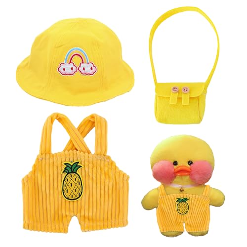 Nixiara Gefüllte Tier Ente Mit Kleidung - Entengefüllte Tier Mit Kleidung, Weiches Tierspielzeugkostüme Outfit, Weiches Plüschspielzeug Mit, Süße Tierplüschpuppe Für Kinder Duck Plush Mit - von Nixiara