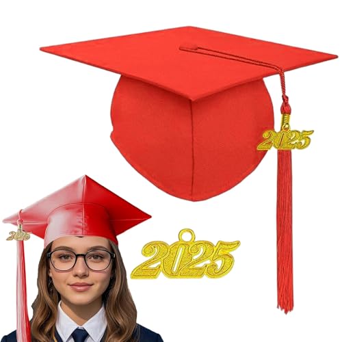 Nixiara Grad Caps, Adult Graduation Cap,Bequeme verstellbare, atmungsaktive Junggesellenkappen mit Jahrplatte | Kleideraccessoire -Foto -Requisiten, Abitur -Souvenirs für Schulversammlungen, Cosplay von Nixiara