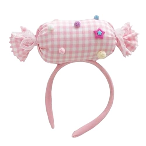 Nixiara Haarreif Für Mädchen,3D Süßigkeiten Kopfschmuck Kostüm Zubehör | Bequemes Kopfband Haar Kostüm Outfit Für Halloween Geburtstag Freundin Modeparty Anlass von Nixiara