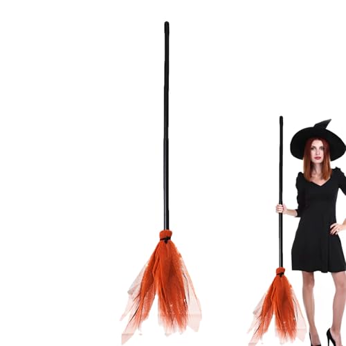 Nixiara Kinderhexenbesen | Kostüm Besen Zubehör | Spielaccessoire Für Hexenhaus Bühnenauftritte Kostümpartys Cosplay Haustür Halloween Kostüme von Nixiara