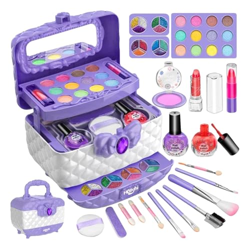 Nixiara Kosmetiktasche für Mädchen | Safe Kids Make-up-Set, tragbar, Make-up-Tasche für Kleinkinder, Prinzessinnen-Make-up-Tasche für ohne Belastung der Haut Nixiara Kosmetiktasche für Mädchen | Safe Kids Make-up-Set, tragbar, Make-up-Tasche für Kleinkinder, Prinzessinnen-Make-up-Tasche für ohne Belastung der Haut von Nixiara