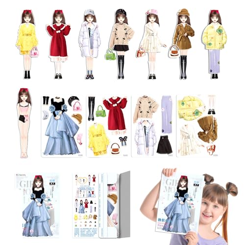 Nixiara Magnetisches Kleid - Magnetpapierpuppen, Outfit Play Set | Kreative Kostümausschnitte Für Kinder, Farbenfrohe Kleid -Rätsel Geburtstag Mädchen, Pädagogische Spaßaktivität Spielz Nixiara Magnetisches Kleid - Magnetpapierpuppen, Outfit Play Set | Kreative Kostümausschnitte Für Kinder, Farbenfrohe Kleid -Rätsel Geburtstag Mädchen, Pädagogische Spaßaktivität Spielz von Nixiara