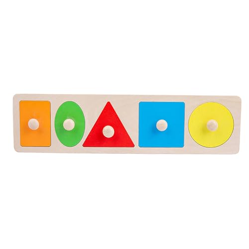 Nixiara Multiple Form Puzzle - Holzbrett, Knopfspielzeug | -Lernwerkzeug Für Kleinkinder Farbsortierspiel, Bildungsgeometrie Formen Spielzeug Für Kinder Fine Motor Development Vorschulaktivität von Nixiara