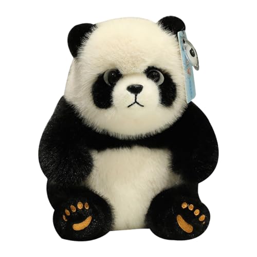 Nixiara Nettes Panda -Stofftier, Plüschpanda | Realistischer gefüllter Eisbär - Unwiderstehlicher Schlafkissen Begleiter für Erwachsene, die Sich umarmen von Nixiara