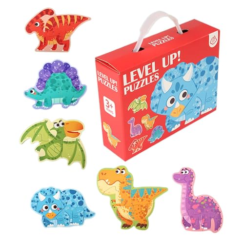 Nixiara Papierpuzzle für Kinder, Tierpuzzle, Cartoon-Verkehr/Puzzle, Dinosaurier-Brettspiel für Kinder, Reisespielzeug, Lernaktivitäten von Nixiara