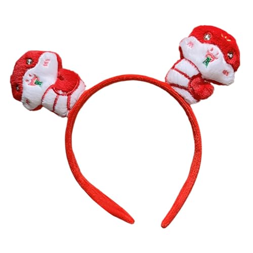 Nixiara Plüschtier Stirnband, Schlangenhelm, niedlich, doppeltes Plüschtier Stirnband, Plüsch-Kopfbedeckung für Frühlingsparty, Partyzubehör für Silvester von Nixiara