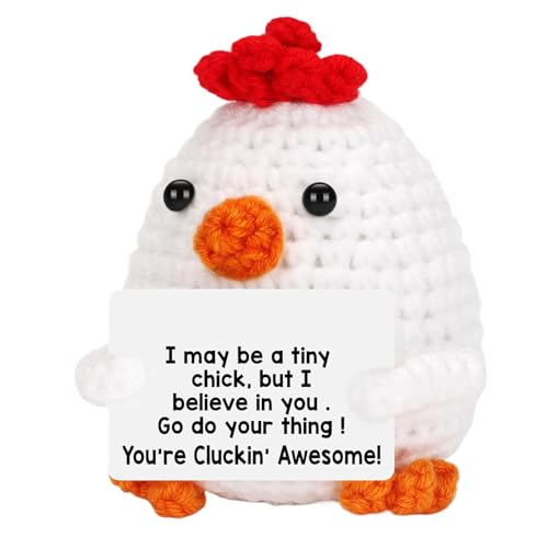 Nixiara Positive Häkeltiere - Verwenden Sie Weit Verbreitetes Huhn, Gestricktes Spielzeug | Motivational Amigurumi Plüsch Mit Happy Quote Card Handgefertigt Weiche Puppe Für Schreibtischverzier Nixiara Positive Häkeltiere - Verwenden Sie Weit Verbreitetes Huhn, Gestricktes Spielzeug | Motivational Amigurumi Plüsch Mit Happy Quote Card Handgefertigt Weiche Puppe Für Schreibtischverzier von Nixiara