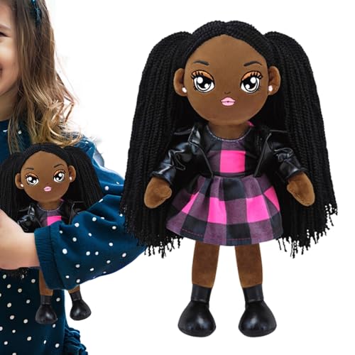 Nixiara Schwarze Babypuppen - Schwarze Baby Stoffpuppen Mit Kleidung,Interaktives Spielzeug Für Rollenspiele Kleinkinder Mädchen Vorschulkindergarten Nixiara Schwarze Babypuppen - Schwarze Baby Stoffpuppen Mit Kleidung,Interaktives Spielzeug Für Rollenspiele Kleinkinder Mädchen Vorschulkindergarten von Nixiara