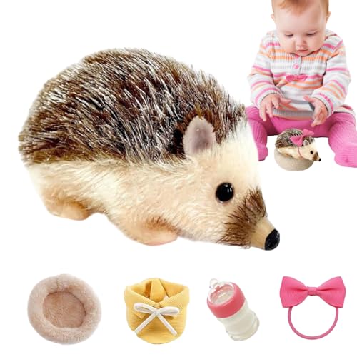 Nixiara Tierpuppe, Silikontier - Weiche Igelpuppe - Nette Innenhäuser, Silikon -Hedgepig -Sammlerstück für Zuhause, Studio, Schule von Nixiara