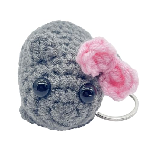 Nixiara Trauriger Hamsterschlüsselkette - Verwenden Sie Den Clip, Hochwertiger Pelziger Puppenschlüsselring | Tiny Hamster Plüsch Mit Key -Haken, Süßes Accessoire Für Haustierstil Für Automspie von Nixiara