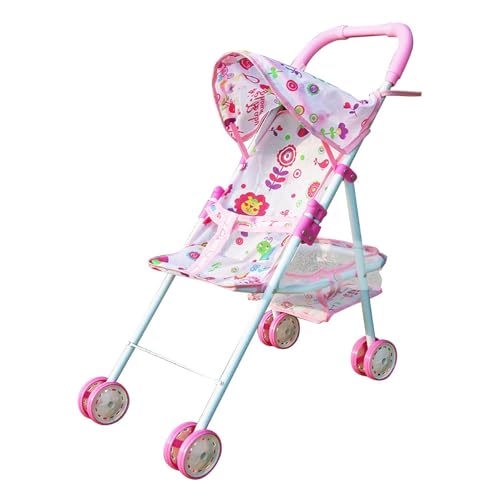 Puppenwagen, Mädchen Spielzeugkindpuppen Kinderwagen Mit Bottomkorb, Mädchenpuppenzubehör Für 3+ Kinder Girl Puppenzubehör Lieblings -Spielkameraden, Spielzeug Kinderwagen, Mädchen Spielzeugkindpuppen von Nixiara