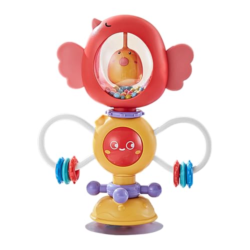 Rasselspielzeug - Verwenden Sie Saugspielzeug, -Sound -Tool | Baby Tray Spinner Für High Stuhl, 6 Monate Plus Lernenssensorische Entwicklung, Farbenfrohe Kinderspielgeschenk Für Jun von Nixiara