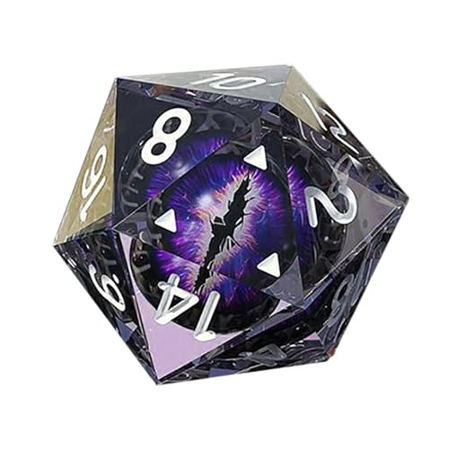 Rollenspiel Würfel - Augapfelwürfel, RPG -Würfel Set | Dragon Eye Dice Polyedrale Würfel Handgefertigte Designer Polyedrische RPG -Würfel Set Scharfe Kanten Schöne Einschlüsse Für Die Ästhetische von Nixiara